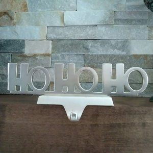 Silver Tone Stocking Hanger Christmas Holiday Decor Heavy Metal